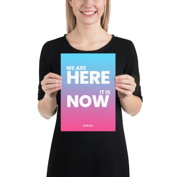 WE ARE HERE, IT IS NOW A4 (21x30cm) Poster