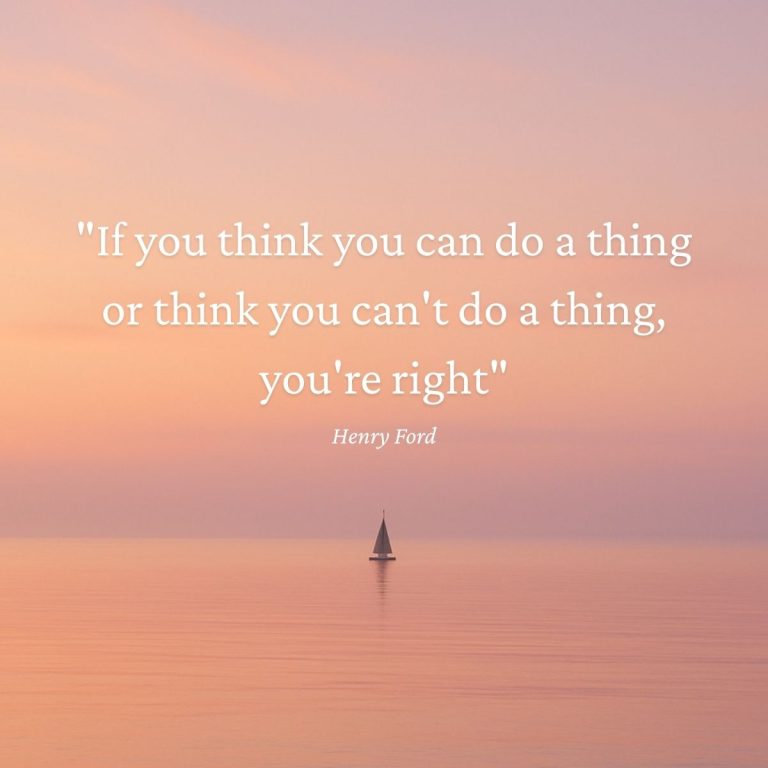 If you think you can do a thing