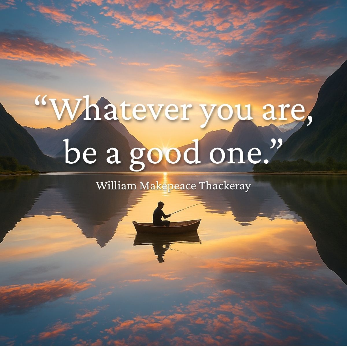 Whatever you are, be a good one - William Makepeace Thackeray quote