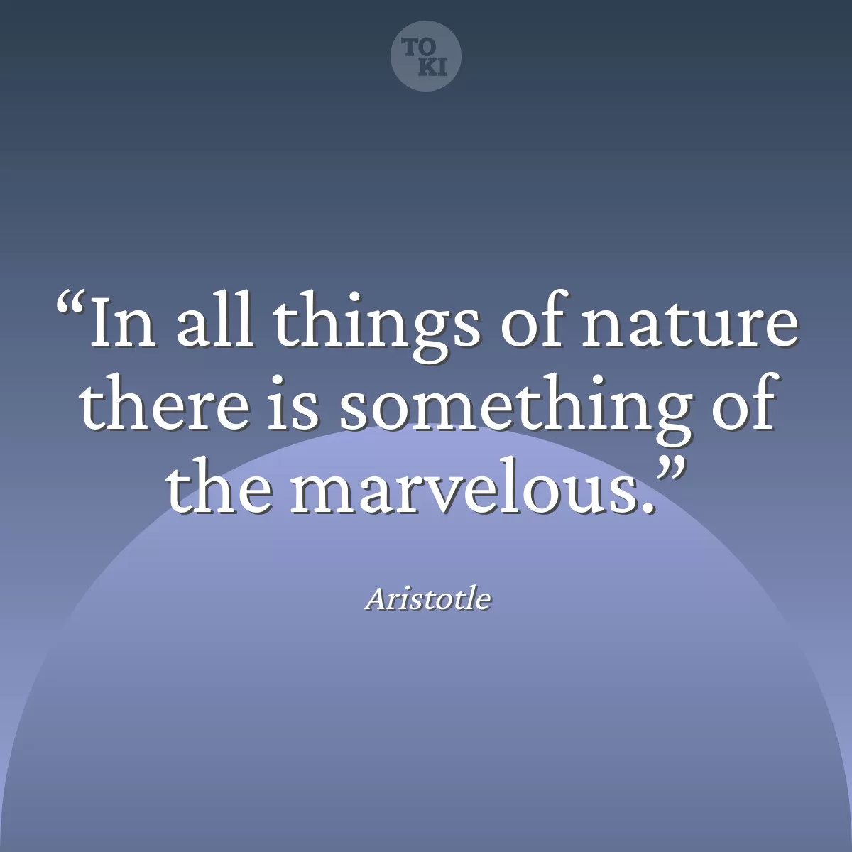 In all things of nature there is something of the marvelous. - Aristotle Quote