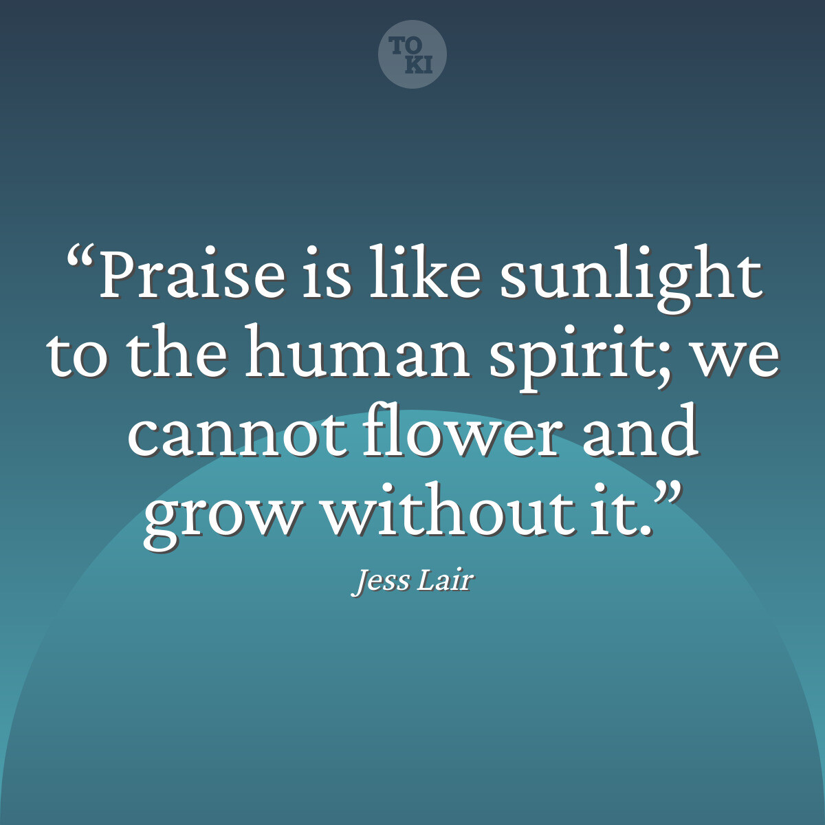 Praise is like sunlight to the human spirit; we cannot flower and grow without it. - Jess Lair Quote