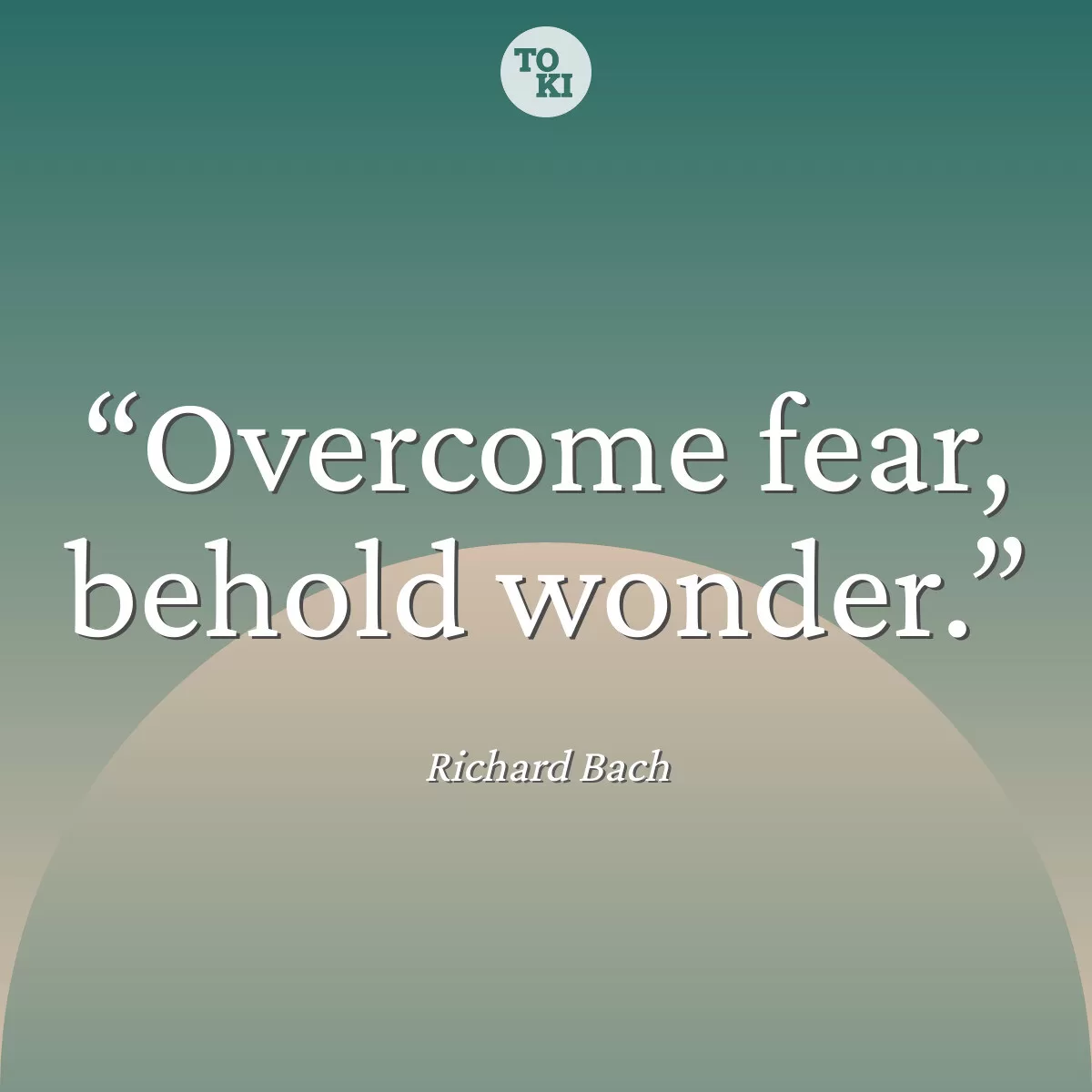 Overcome fear, behold wonder. - Richard Bach Quote